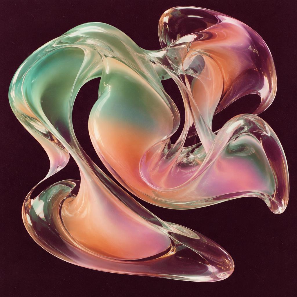 AI-generated abstract liquid glass sculpture